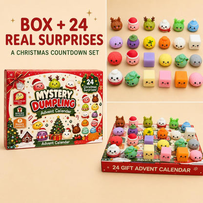 2026 Christmas Advent Calendar - 24 Days of Mini Squishy Dumpling Toys