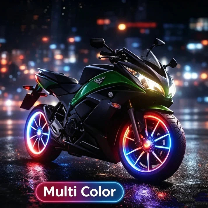 🔥Smart RGB Wheel Lights 🚗 | Waterproof Luminous Valve Caps for Car, Motorcycle & Bike 🚲 | Vibration-Sensitive LED Starlight 🌟