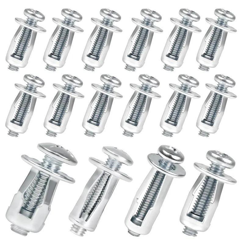 Heavy-Duty Carbon Steel Button Rivet Locking Nuts Set - M4, M5, M6 Industrial Hardware