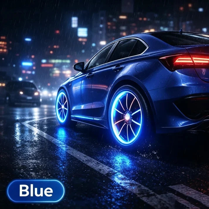 🔥Smart RGB Wheel Lights 🚗 | Waterproof Luminous Valve Caps for Car, Motorcycle & Bike 🚲 | Vibration-Sensitive LED Starlight 🌟