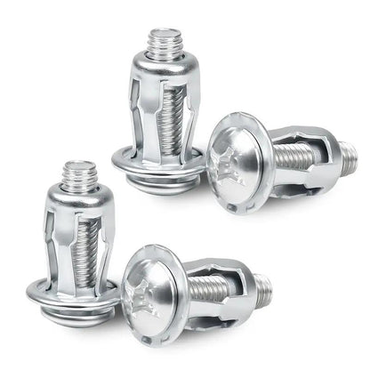 Heavy-Duty Carbon Steel Button Rivet Locking Nuts Set - M4, M5, M6 Industrial Hardware