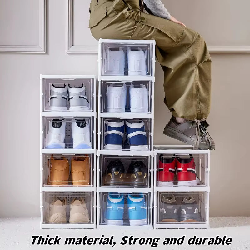 Estante para Zapatos Plegable de 6 Niveles - Almacenaje Apilable para Recibidor, Dormitorio o Armario