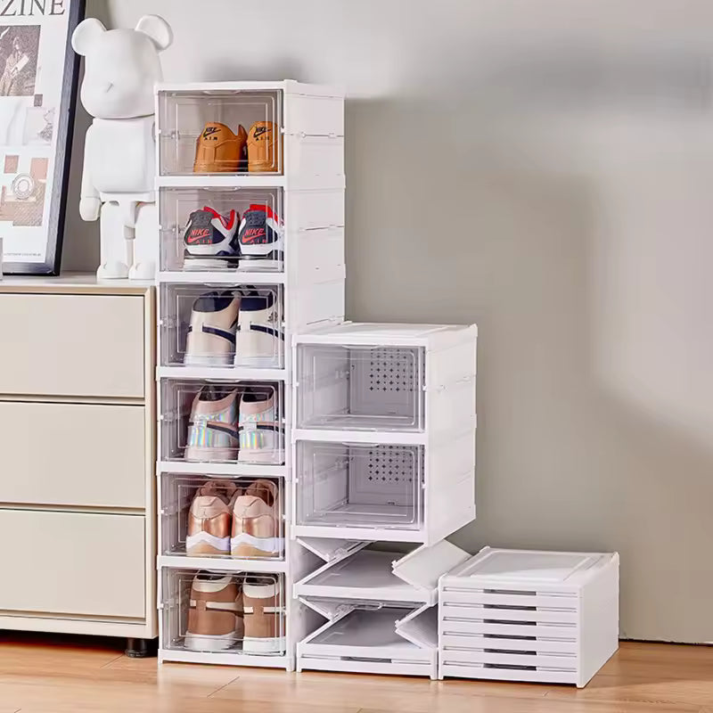 Estante para Zapatos Plegable de 6 Niveles - Almacenaje Apilable para Recibidor, Dormitorio o Armario