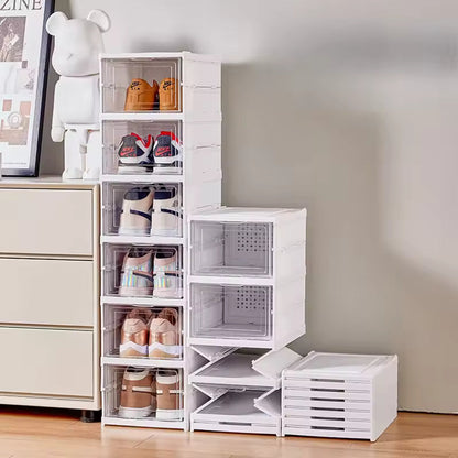 Estante para Zapatos Plegable de 6 Niveles - Almacenaje Apilable para Recibidor, Dormitorio o Armario