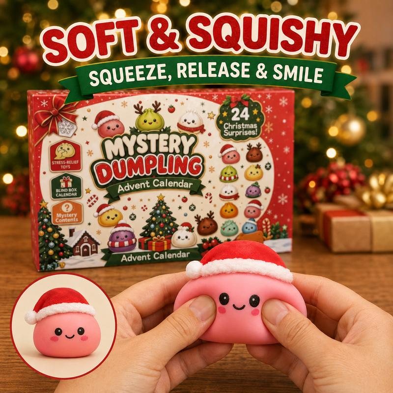 2026 Christmas Advent Calendar - 24 Days of Mini Squishy Dumpling Toys