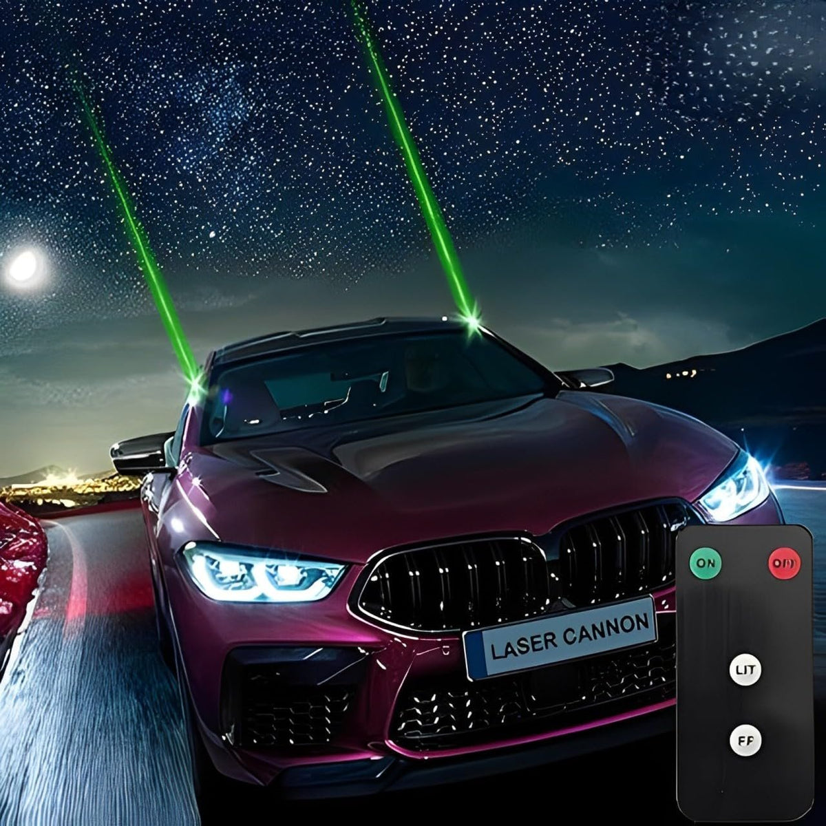 🔥Luces Estroboscópicas ABS para Techo de Vehículo – Láser y LED con Control Remoto